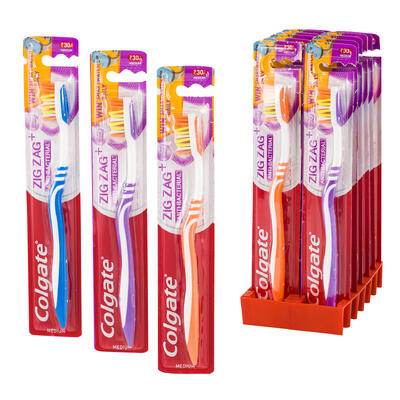 toothbrush med zig zag colgate -- 120 per case