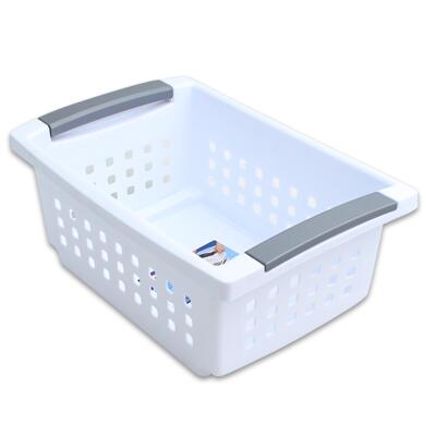 sterilite white 5-3 8in stackable basket -- 8 per case