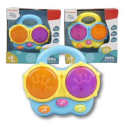 little mimos mini musical drums baby toy- 2 asst. -- 48 per case
