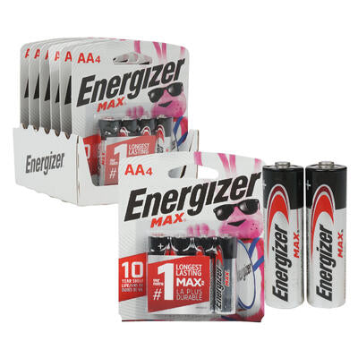 4pk aa energizer battery -- 24 per case