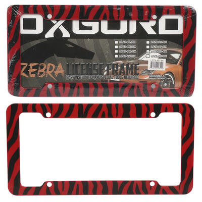 zebra plate- red and black -- 100 per case