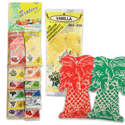 palm tree air freshener 60- card display - asst -- 60 per box