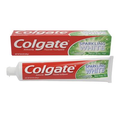 colgate sparkling white toothpaste - 8oz -- 24 per case