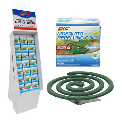 mosquito repellent coil 4-pack with floor display -- 105 per case