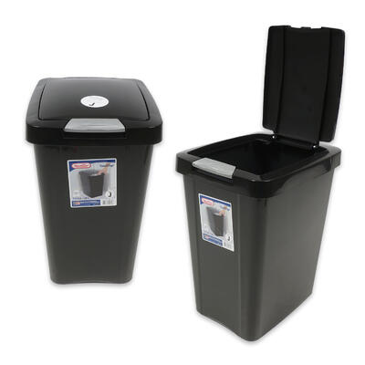 sterilite wastebasket- 7.5 gal- black -- 4 per case