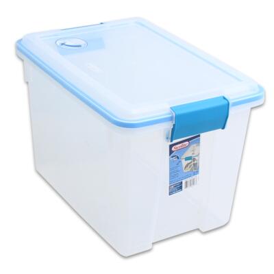 sterilite storage box- 20qt- clear blue -- 6 per case