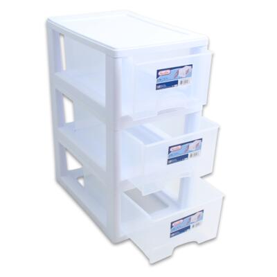 6-inch sterilite 3- level drawer -- 6 per case