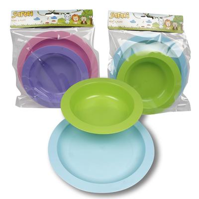 2pc baby feeding bowl plate- 2 assortments -- 12 per box