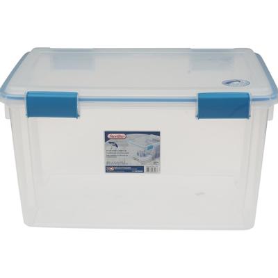 sterilite storage box w lid- 54qt- clear -- 4 per case