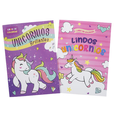 80 page spanish unicorn coloring book- 2 asst. -- 48 per case