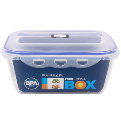 pac-it fresh rectangular food container - 105oz -- 24 per case
