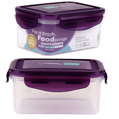 pac- it fresh 20oz food container with purple lid -- 48 per case