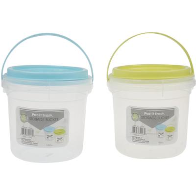 storage bucket- 62.4oz- 2 assortments -- 48 per case