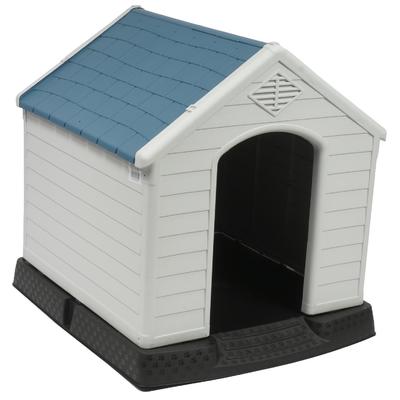 dog house- 27.36 - white with blue -- 1 per case