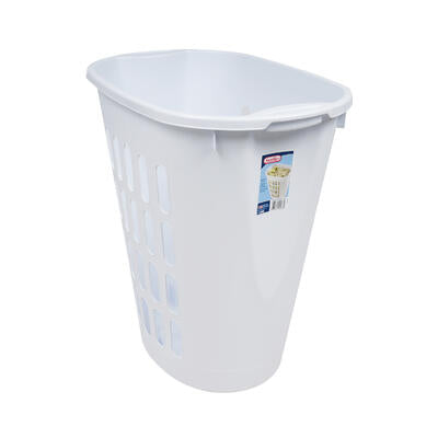 sterilite white 21.9in laundry hamper -- 6 per case