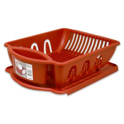 sterilite sink set - classic red 13 7 8 -- 6 per case