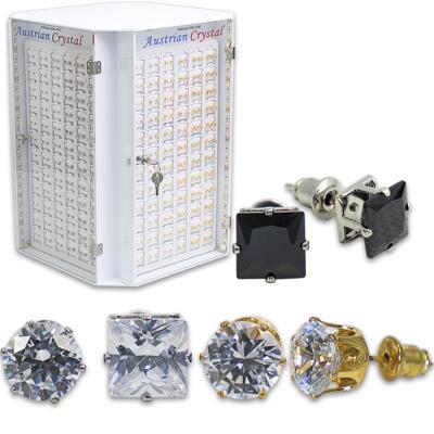 austrian crystal earrings in display case - asst -- 288 per case