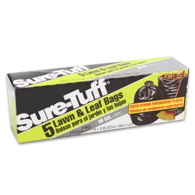 sure- tuff lawn and leaf bag 5-pack - 39gal -- 24 per case