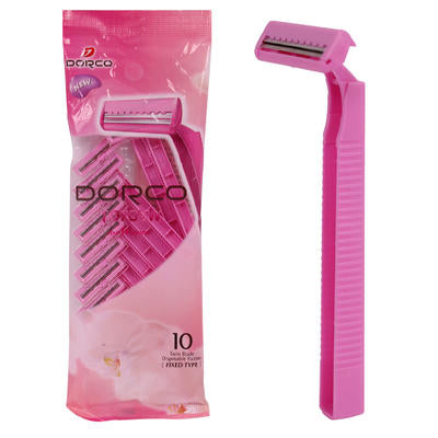 dorco women s pink 10pk twin blade razor -- 24 per box