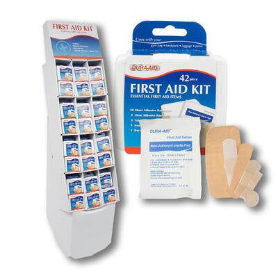 aid united 42pc first aid kit display -- 144 per case