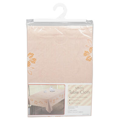 vinyl lace tablecloth- 72 - orange -- 12 per box