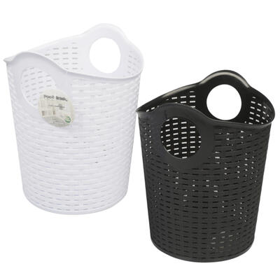 plastic basket- black and white- assortments -- 12 per case