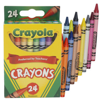 crayola 24 count crayons -- 48 per case