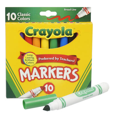 10 ct crayola classic color markers -- 24 per case