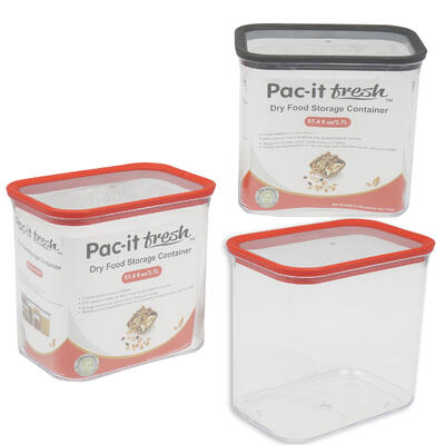 dry food storage container- 57.4oz- 2 asst. -- 12 per case