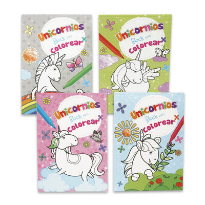 48 page spanish unicorn coloring pad -- 48 per case