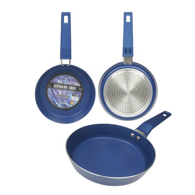 8 blue non stick fry pan -- 12 per case