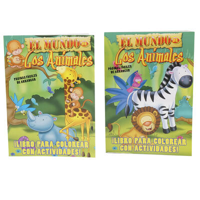 80 page spanish el mundo de los animales coloring -- 48 per case