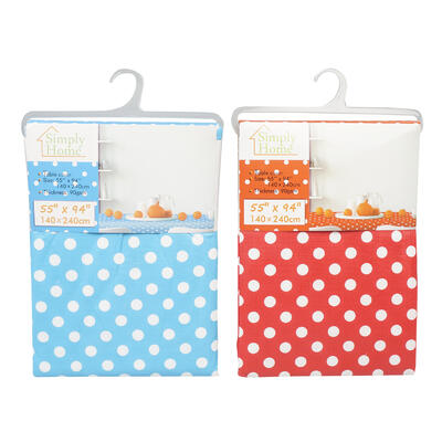 55 x 94 polka table cloth -- 24 per case