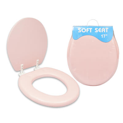 plastic pink soft toilet seat -- 6 per case