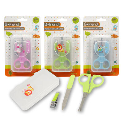 3 piece baby manicure set with plastic case -- 48 per case