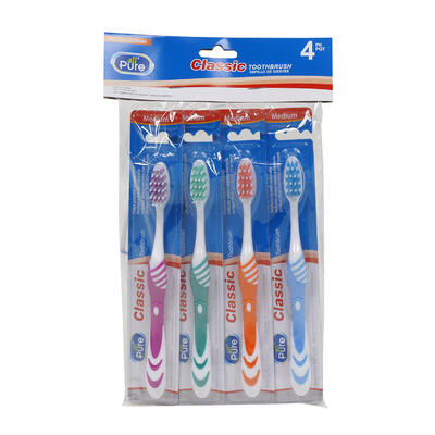 4 pack all pure classic toothbrushes -- 36 per case