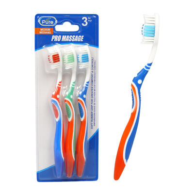 3 pack all pure pro massage toothbrushes -- 36 per case