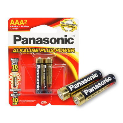 2 pack aaa alkaline panasonic batteries -- 48 per case