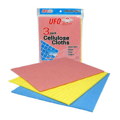 3 pack ufo cellulose cleaning cloths -- 60 per case