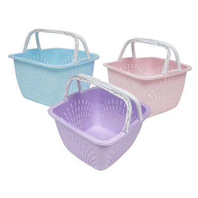 15.35 plastic basket with handle -- 6 per case