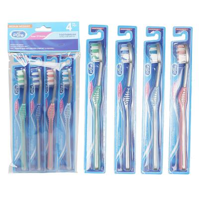 4 pack all pure power tip bristles toothbrush -- 48 per case