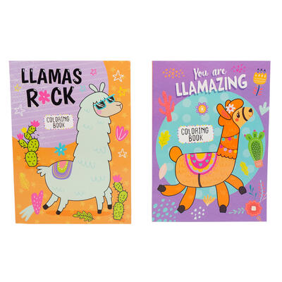 80 page spanish llama coloring book-2 assortments -- 48 per case