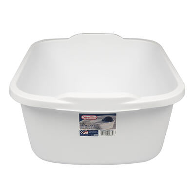 sterilite plastic dishpan- 18qt- white -- 6 per case