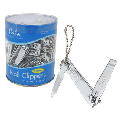 deluxe nail clippers with file and chain -- 60 per box