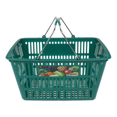 basket with metal handles- yellow -- 20 per case