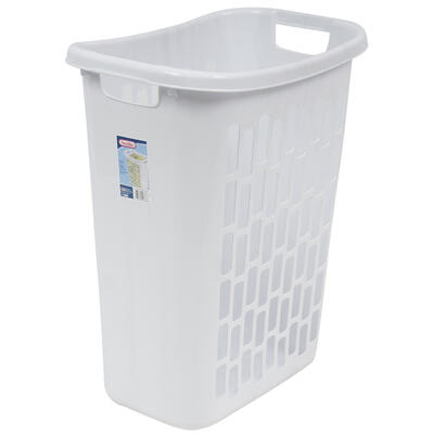 sterilite rectangular hamper- white -- 6 per case