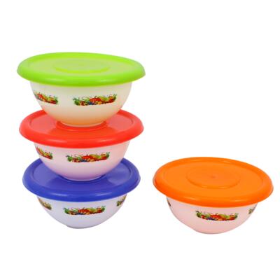 white fruit bowl with color lid - asst 7.5 -- 72 per case