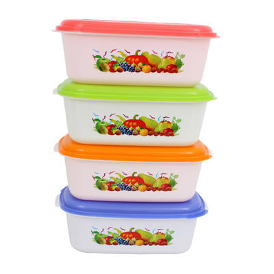 rectangular food container w fruit artwork - asst -- 72 per case