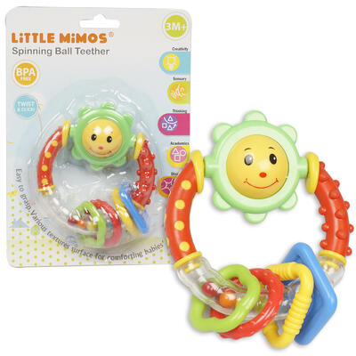 activity ring baby toy w spinning ball -- 24 per case