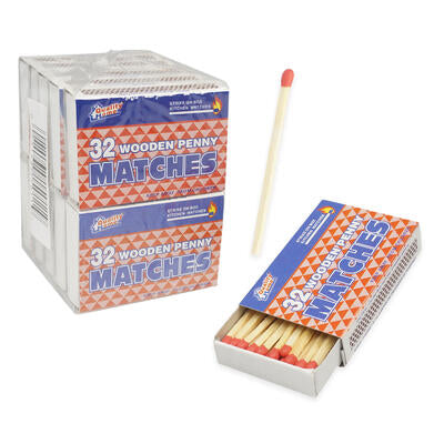 wooden penny match 32ct 10- pack -- 48 per case